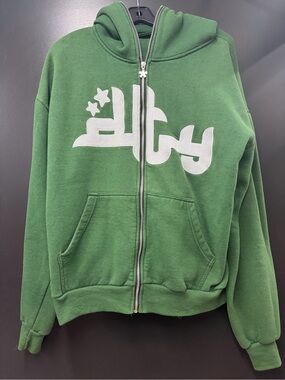 Divide The Youth Green Zip-Up Hoodie